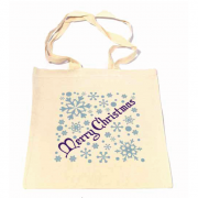 Silver Snowflake Shopper Bag